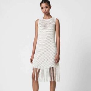 All saints jesa macrame dress cream